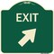 Signmission Exit Exit with Right Arrow Heavy-Gauge Aluminum Architectural Sign, 18" H, 18" L, G-1818-24031 A-DES-G-1818-24031 - alternate 1